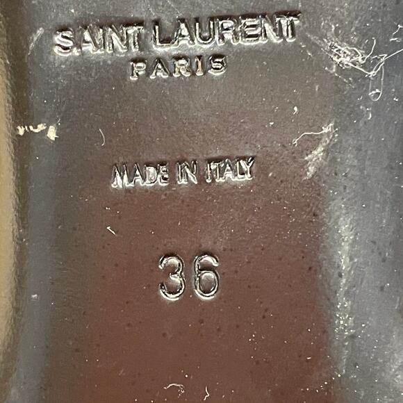 Saint Laurent Snake Skin Bianca Slides Women's Size 36 (US 6) Floor Model NEW - Picture 7 of 7